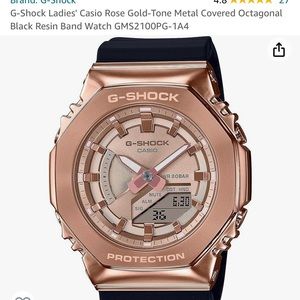 Ladies G-Shock Watch in Rose Gold